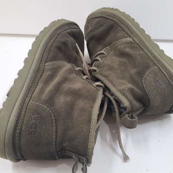 UGG Neumel Ankle Boot Lace Up  Suede Lined Olive Green Casual Clmen\'s Size 10 main image 12